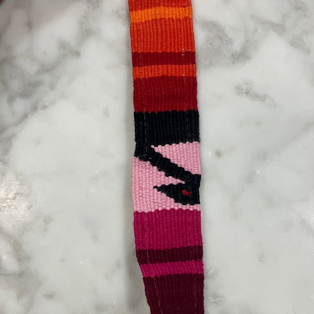 Vintage Colorful Striped Belt with Brown leather Buckle adjustable Guatemala OS - Picture 17 of 17